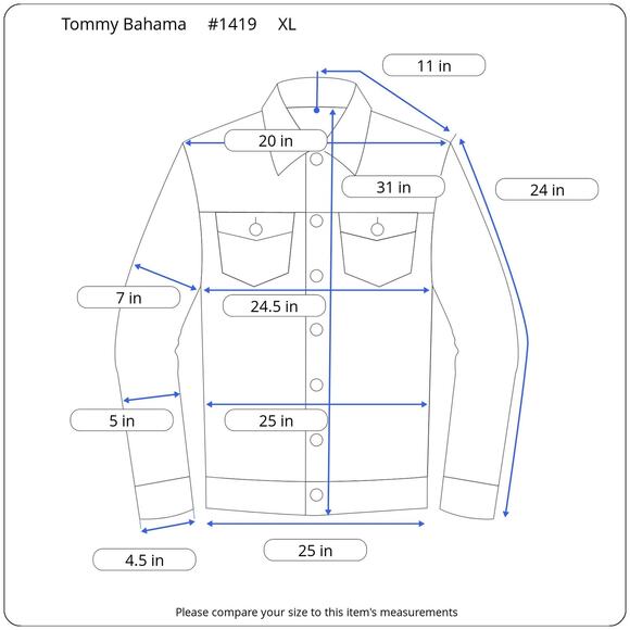 Tommy Bahama Linen Button-Up Men's XL Long Sleeve Green White Pineapples - Picture 13 of 13